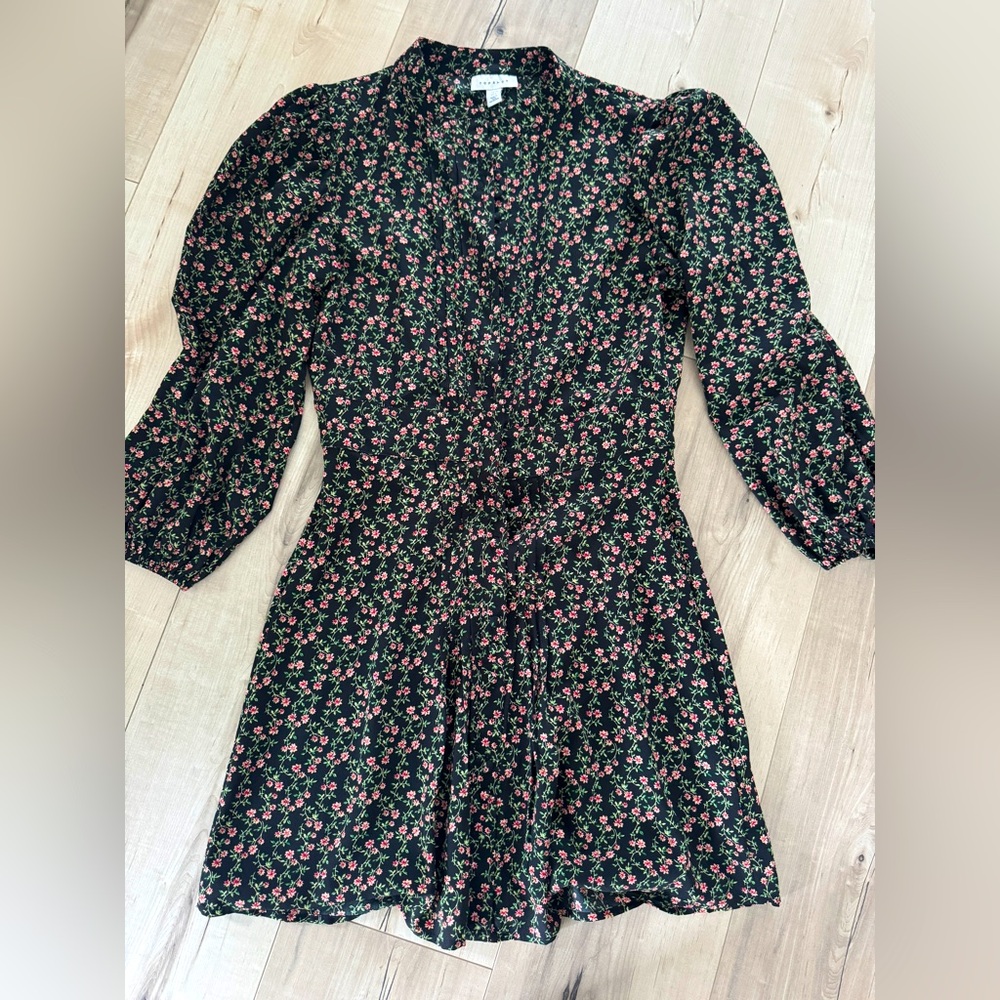 Floral Black Dress